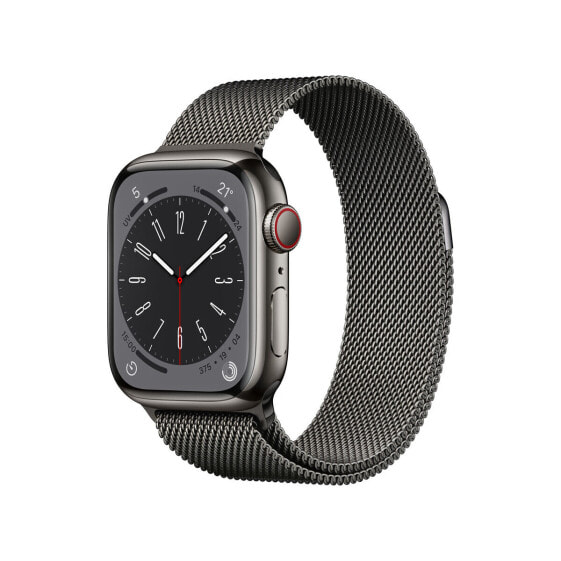 Умные часы Apple Watch S8 Чёрный Графитовый 1,9" 41 mm