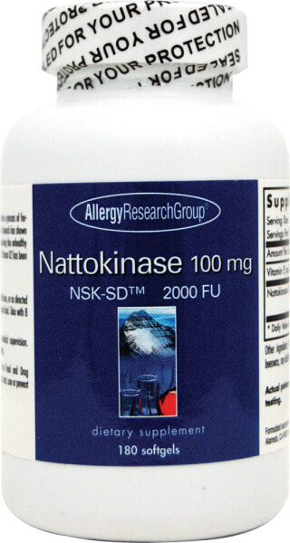 Allergy Research Group Nattokinase Наттокиназа 100 мг 80 гелевых капсул