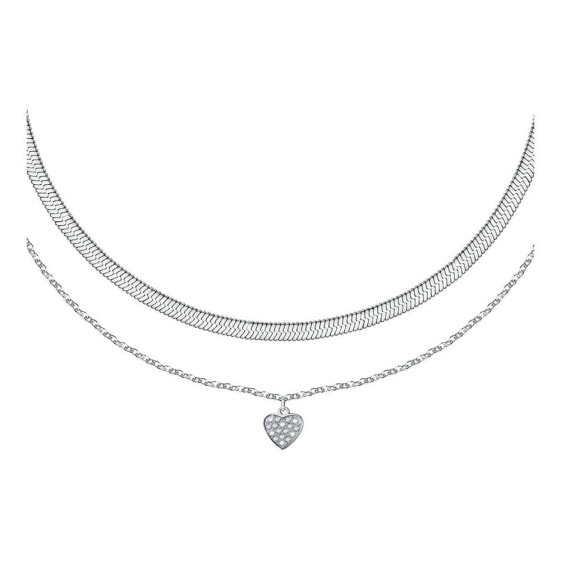 LE PETITE STORY Love Yg 2 Heart 405 cm Necklace