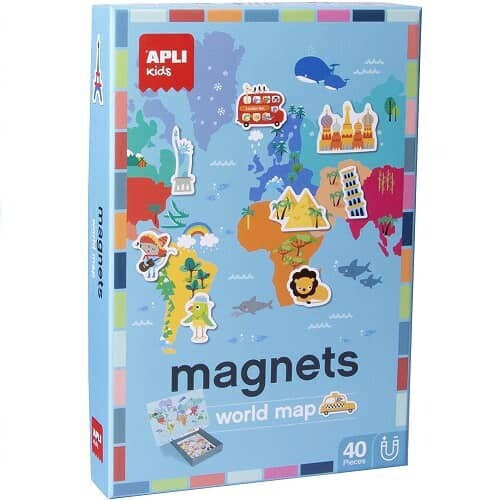 APLI Magnetic World Map Game