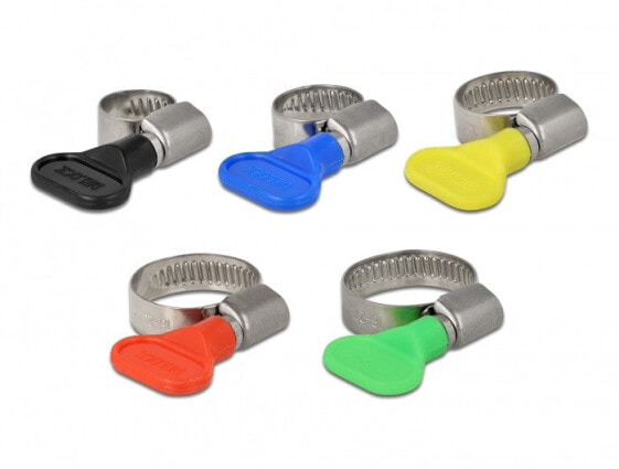 Delock 19460 - Screw (Worm Gear) clamp - Multicolour - Plastic - Stainless steel