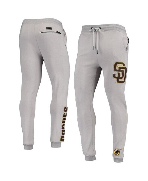 Men's Gray San Diego Padres Logo Jogger Pants