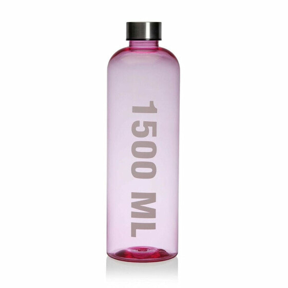 Бутылка с водой Versa Розовый 1,5 L Акрил Сталь полистирол 9 x 29 x 9 cm
