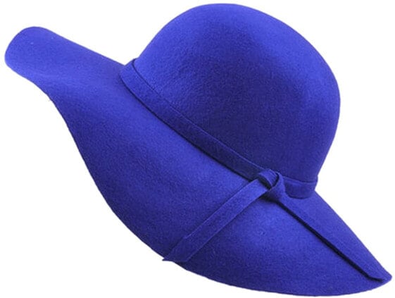 Urban GoCo Wide Brim Wool Felt Bowler Floppy Hat