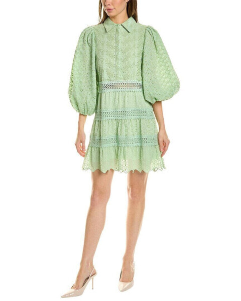 Alice + Olivia Blakesley Eyelet Mini Dress Women's