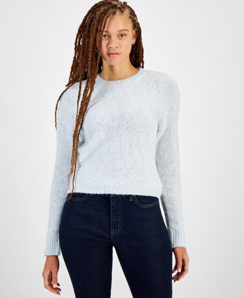 Women's Crewneck Long-Sleeve Lurex Sweater