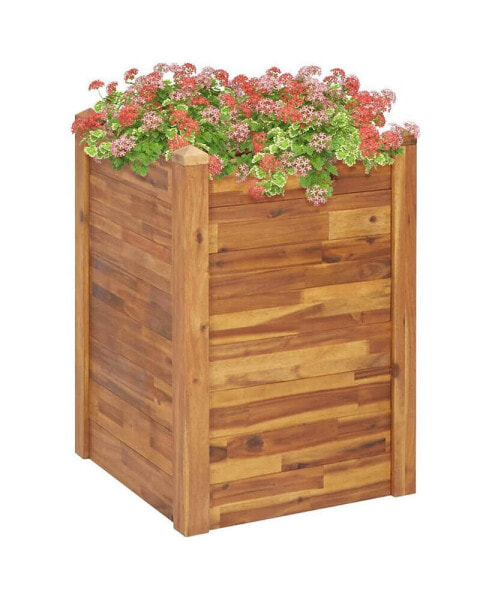 Garden Raised Bed 23.6"x23.6"x33.1" Solid Acacia Wood