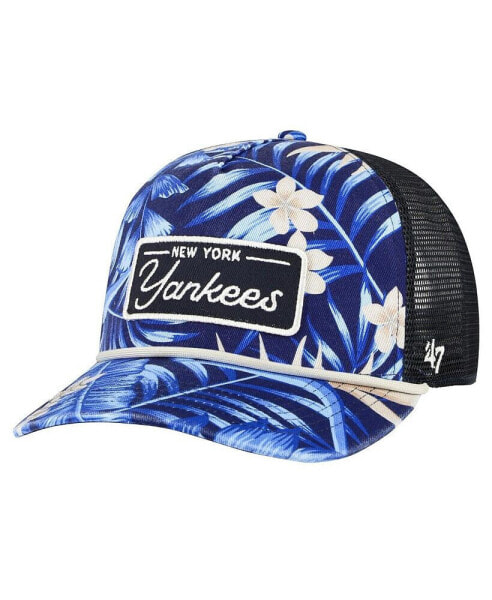 Men's Navy New York Yankees Tropicalia Trucker Hitch Adjustable Hat