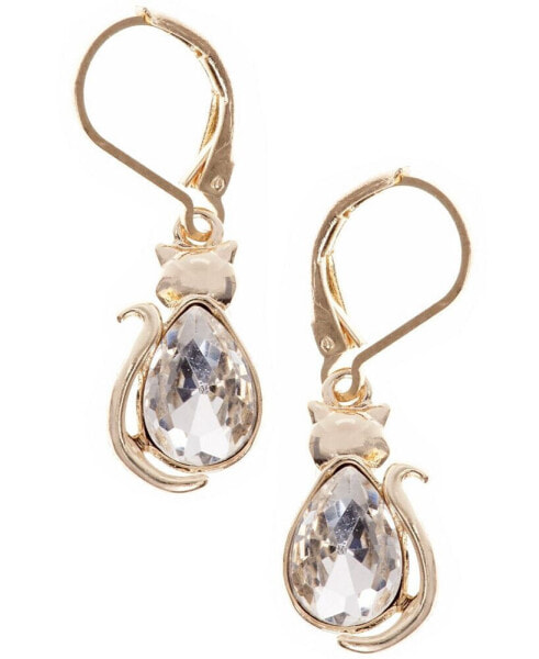 Cat Stone Drop Earring