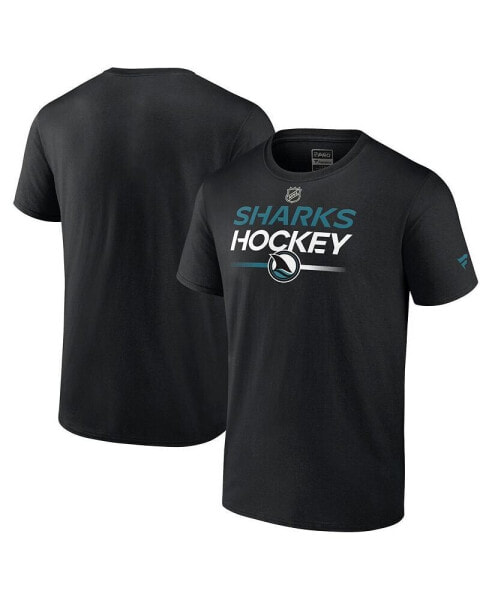 Футболка Fanatics мужская Черная San Jose Sharks Authentic Pro Wordmark Alt Logo