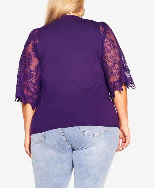 Plus Size Embroidered Angel Top