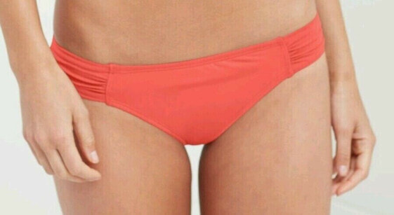 Tommy Bahama Bright Coral Side Shirred Hipster Bikini Bottoms Swimwear Size S