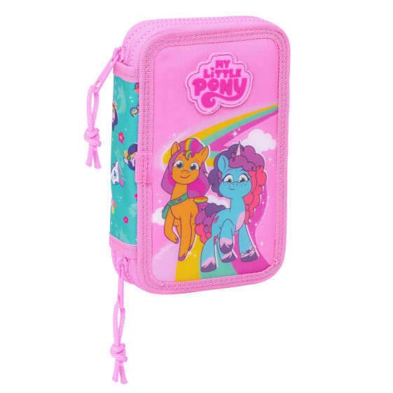 Двойной пенал My Little Pony Magic Розовый бирюзовый 12.5 x 19.5 x 4 cm 28 Предметы