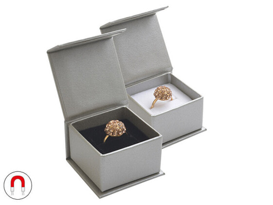 Gray gift box for ring or earrings VG-3 / AG