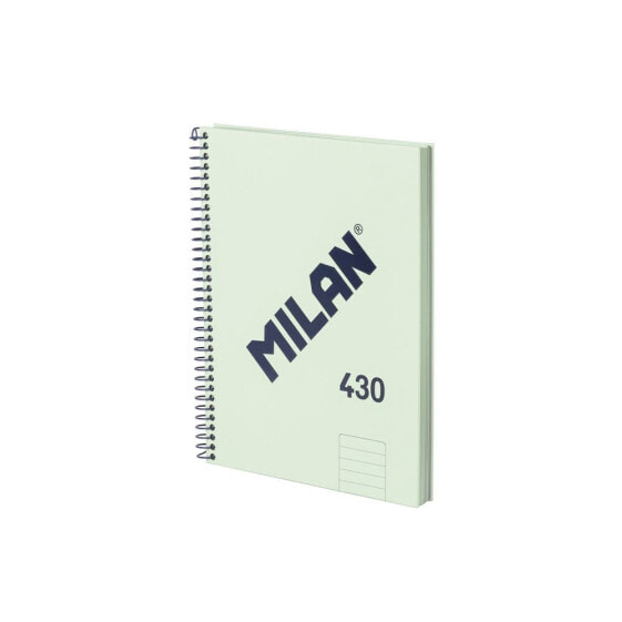 MILAN A5 Spiral Notebook With Hard Cover Lined Paper 80 Sheets 7 mm