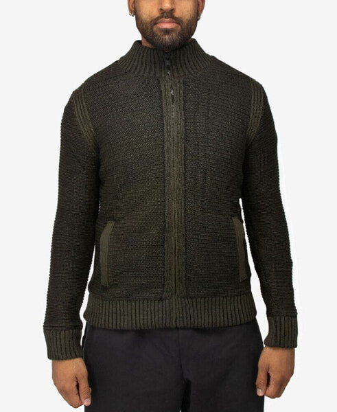 Men's Full-Zip High Neck Sweater Jacket