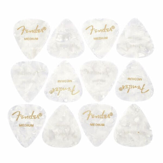 Fender White Pearloid Pick Set M