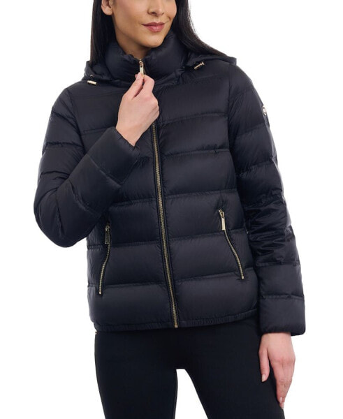 Women's Hooded Packable Bomber Puffer Coat