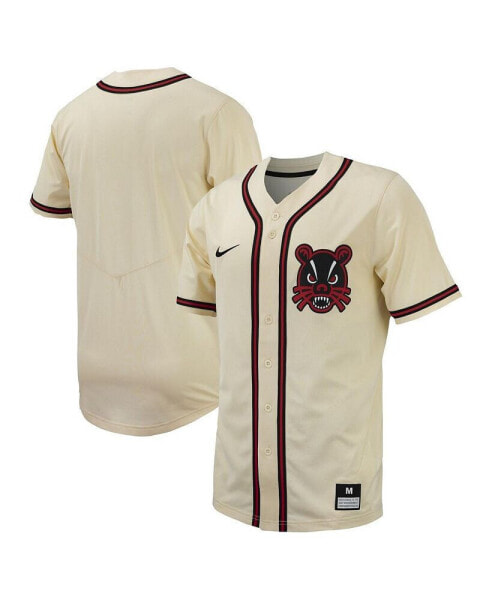 Men's Natural Cincinnati Bearcats Replica Full-Button Baseball Jersey
