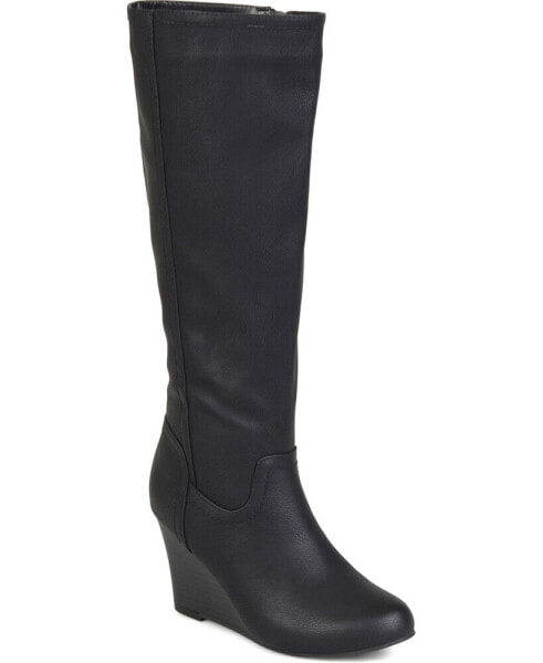 Women's Langly Wide Calf Wedge Boots