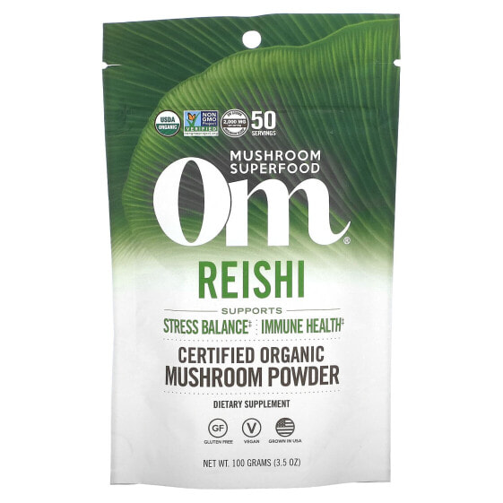 Reishi, Certified Organic Mushroom Powder, 3.5 oz (100 g)