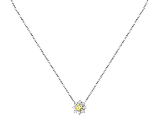 Lovely Silver Tesori Flower Necklace SAIW185