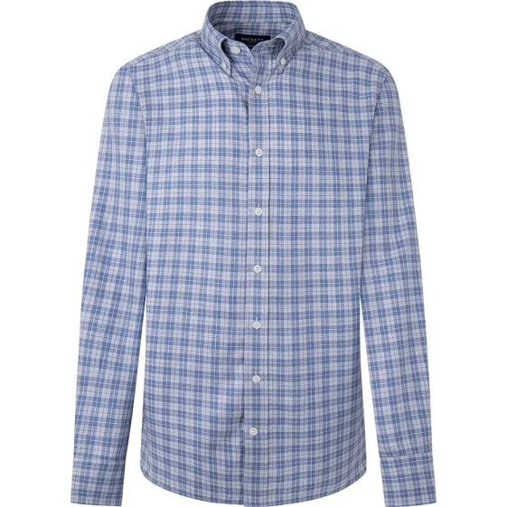 HACKETT Melange Poplin Check long sleeve shirt