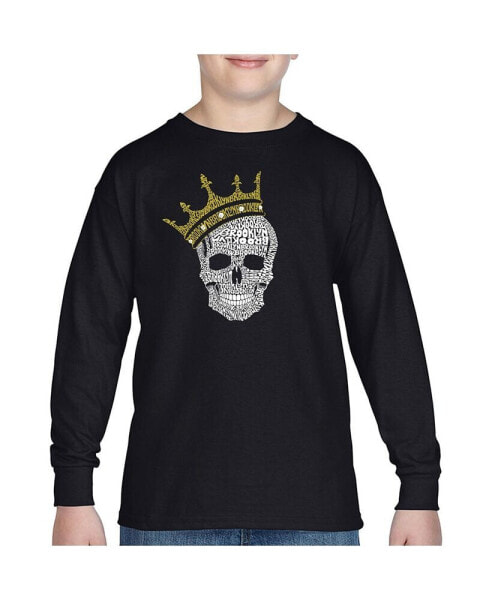 Big Boy's Word Art Long Sleeve T-shirt - Brooklyn Crown