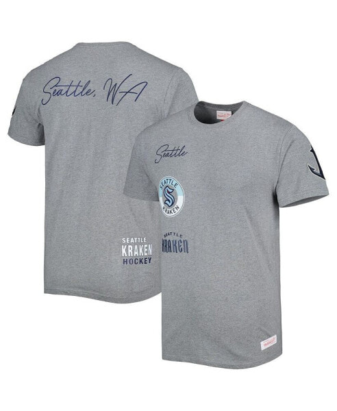 Men's Heather Gray Seattle Kraken City Collection T-shirt