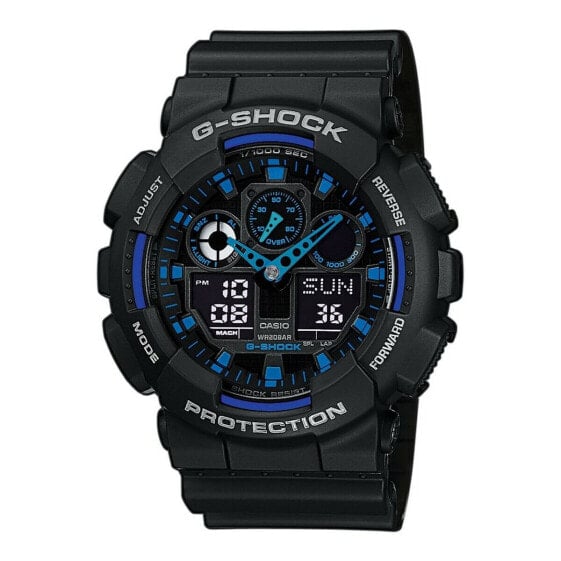 Мужские часы Casio G-Shock GA-100-1A2ER Ø 51 mm Чёрный Разноцветный