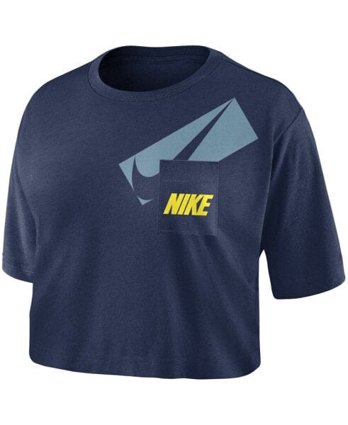 Спортивная футболка Nike 280025 со синим карманом для качели