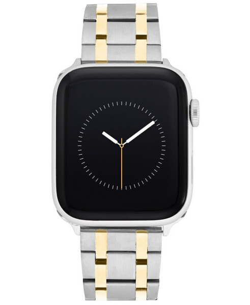 Men's Silver-Tone and Gold-Tone Stainless Steel Link Band Compatible with 42mm, 44mm, 45mm, Ultra, Ultra2 Apple Watch