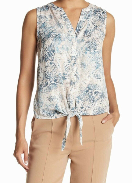 Tart 152251 Women’s Liya Front Tie Print Sleeveless Blouse Desert Python Sz. S