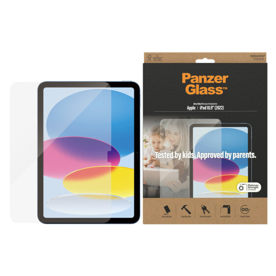 PanzerGlass ™ Screen Protector iPad 10.9" (2022) | Ultra-Wide Fit - Clear screen protector - Tempered glass - Polyethylene terephthalate (PET) - 51 g - 1 pc(s)