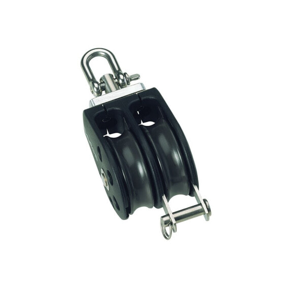 BARTON MARINE 350kg 8 mm Double Swivel Pulley With Rope Support