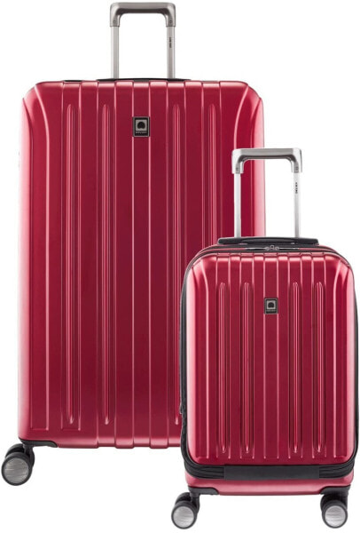 Мужской чемодан пластиковый черный DELSEY Paris Titanium Hardside Expandable Luggage with Spinner Wheels, Graphite, Checked-Medium 25 Inch