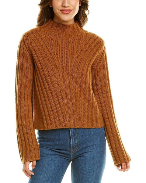 Vince Rib Transfer Cashmere & Wool-Blend Sweater Women's L