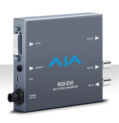 AJA ROI-DVI - 1920 x 1200 pixels - 525i,625i,720p,1080i,1080p - 24 bit - 1920 x 1200 - 1280 x 720 - DVI-D - SDI/DVI-D