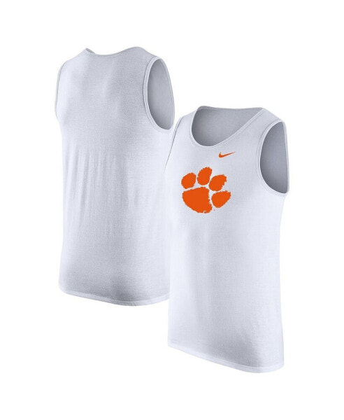 Men's White Clemson Tigers Tank Top