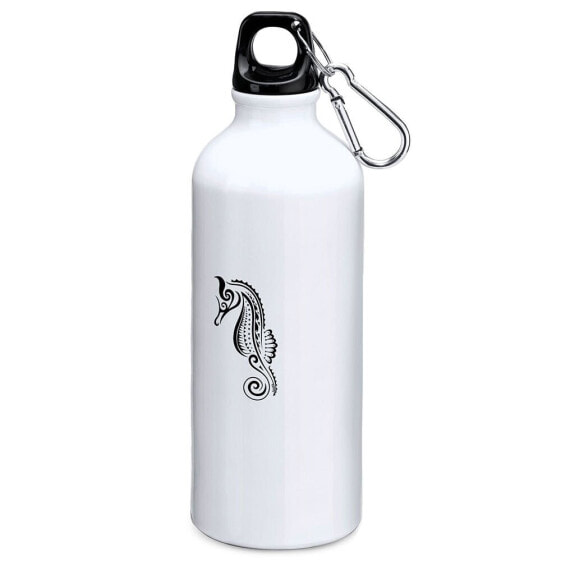 Бутылка для воды алюминиевая с карабином KRUSKIS Seahorse Tribal 800 мл