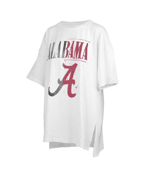 Women's White Alabama Crimson Tide Lickety-Split Oversized T-Shirt