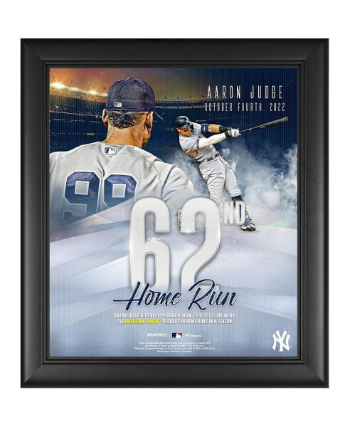 Aaron Judge New York Yankees American League Home Run Record Framed 15'' x 17'' Collage