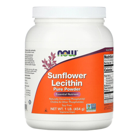 БАД Лецитин Растительного Происхождения NOW Sunflower Lecithin 454 г