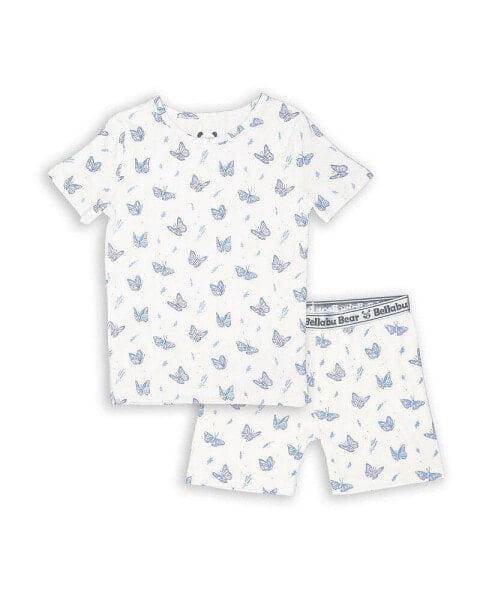 Toddler| Child Girls Butterfly 2-Piece Short Sleeve & Shorts Pajama Set