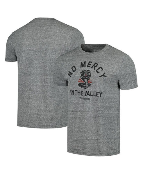 Men's Heather Gray Cobra Kai No Mercy In The Valley T-shirt