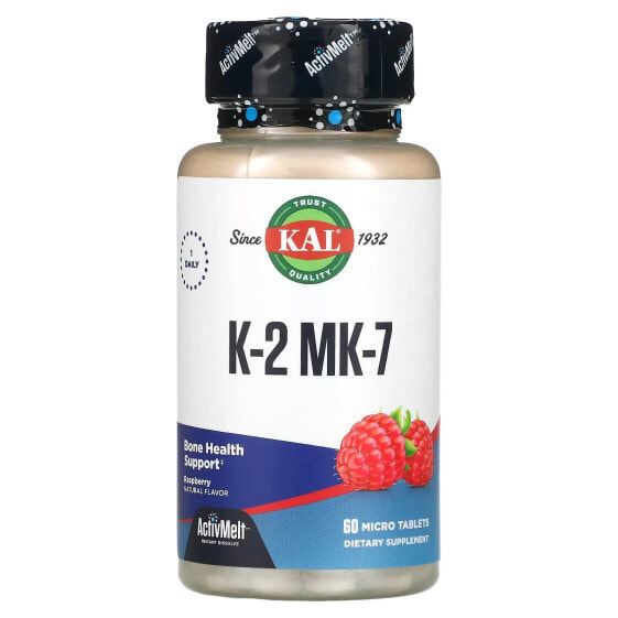 K-2 MK-7, Raspberry, 60 Micro Tablets