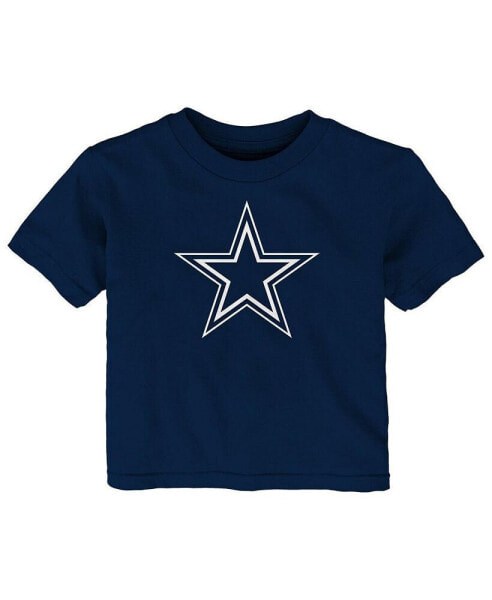 Baby Boys and Girls Navy Dallas Cowboys Primary Logo T-shirt