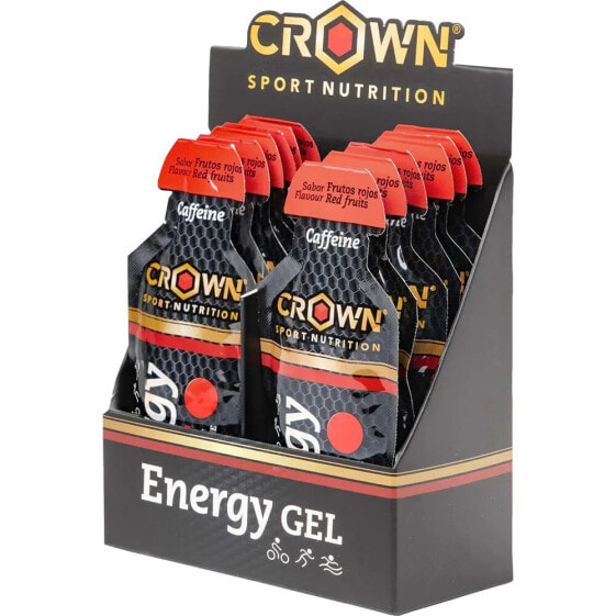 CROWN SPORT NUTRITION Berries Energy Gels Box 40g 12 Units