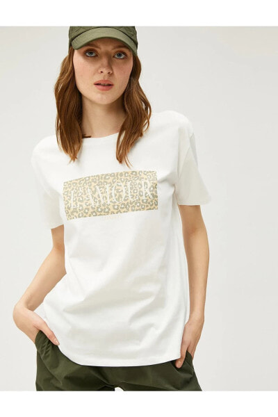 Футболка Koton Leopard Print  Tee