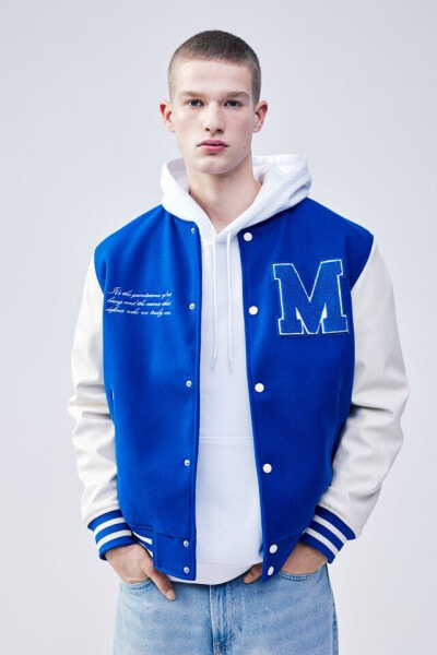 Regular Fit Baseball Jacket